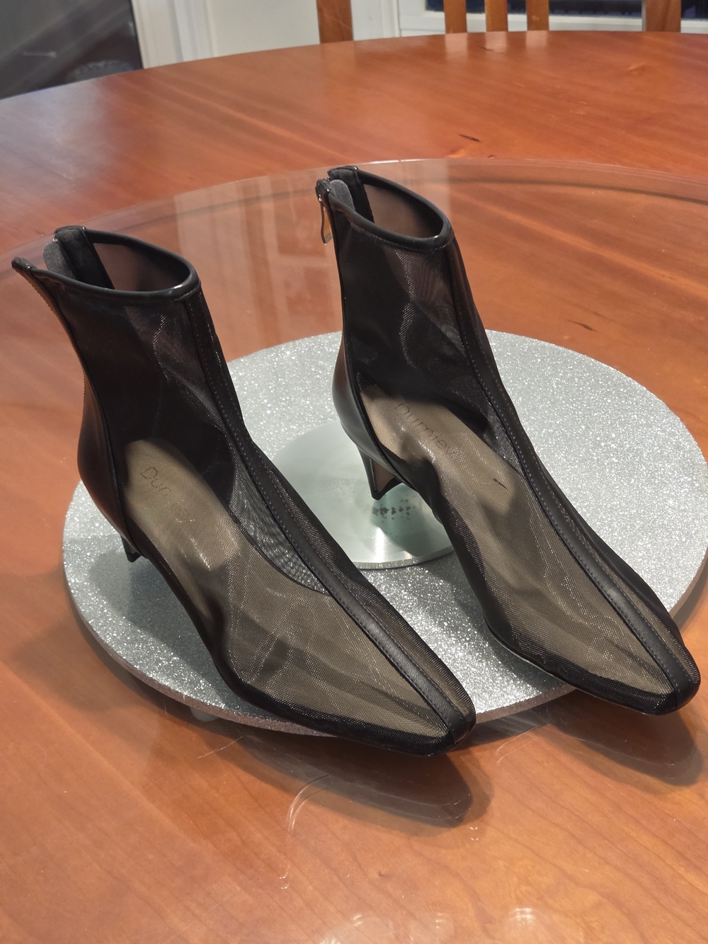 Mesh Black Boots